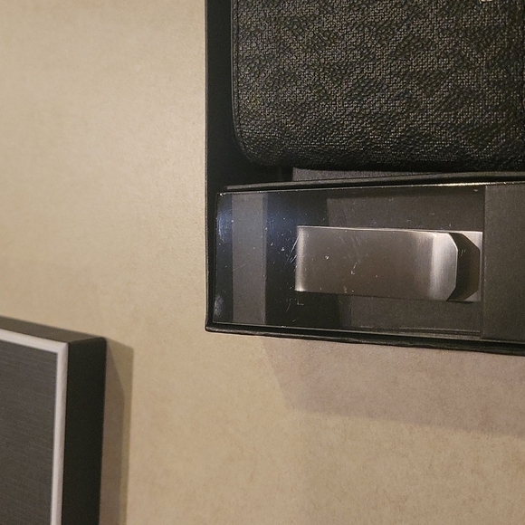 NEW! MICHAEL KORS Signature Logo Black Bi-fold Wallet & Money Clip GIft Set. - Picture 5 of 5